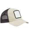 BB636 B636 Beechfield Appliqué Patch 5 Panel Trucker Cap Stone / Shadow Grey colour image